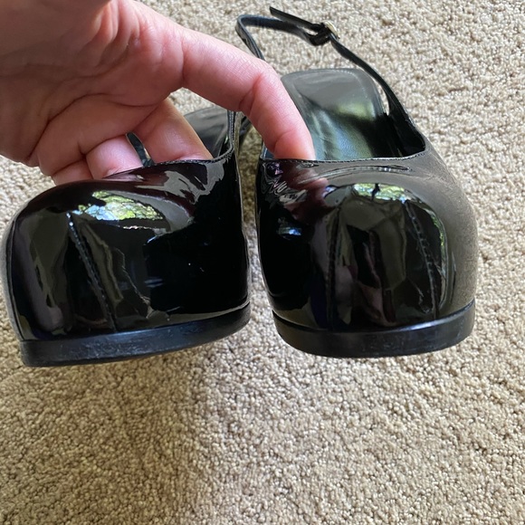 YSL Tribute Too Tribtoo slingbacks Black patent 39 - Picture 3 of 7